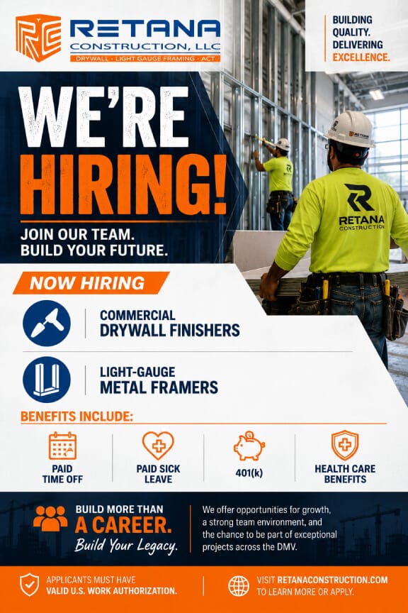 Retana_Construction_Jobs Hiring_commercial drywall finishers metal framers (1)